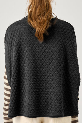 Lind - LiMargit Poncho Strik - Mørkeblå