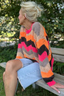 Lind - Lene Beier - Vind i Håret - Strikbluse - Orange Lind - Lene Beier - Vind i Håret - Strikbluse - Orange