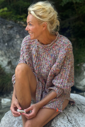 Lind - Lene Beier - Sommerhus - Strikbluse - Multicolor Lind - Lene Beier - Sommerhus - Strikbluse - Multicolor