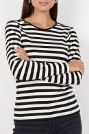 SoyaConcept - SC-Iridi 1- Let Ribstrik Bluse - Sort