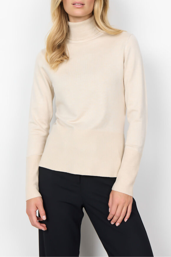 SoyaConcept - SC-Dollie 145 - Rullekrave Pullover - Cream SoyaConcept - SC-Dollie 145 - Rullekrave Pullover - Cream