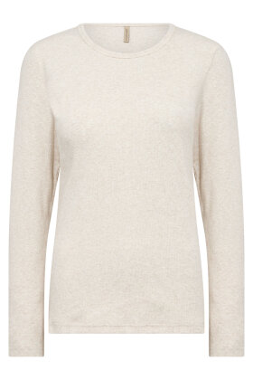 SoyaConcept - SC-Mignon 14 - Let Ribstrik Bluse - Creme