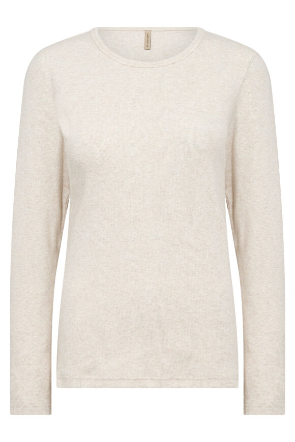 SoyaConcept - SC-Mignon 14 - Let Ribstrik Bluse - Creme