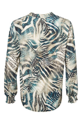 Elton - ETParis Print Bluse - Grå