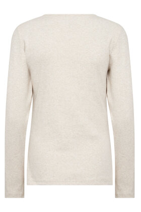 SoyaConcept - SC-Mignon 14 - Let Ribstrik Bluse - Creme