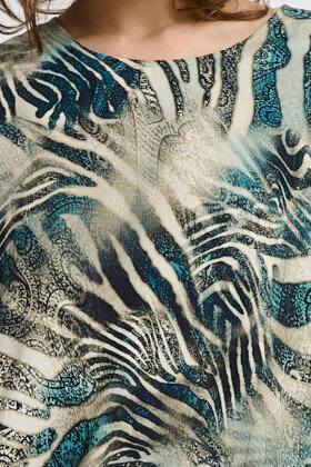 Elton - ETPatricia PrintKjole - Grå