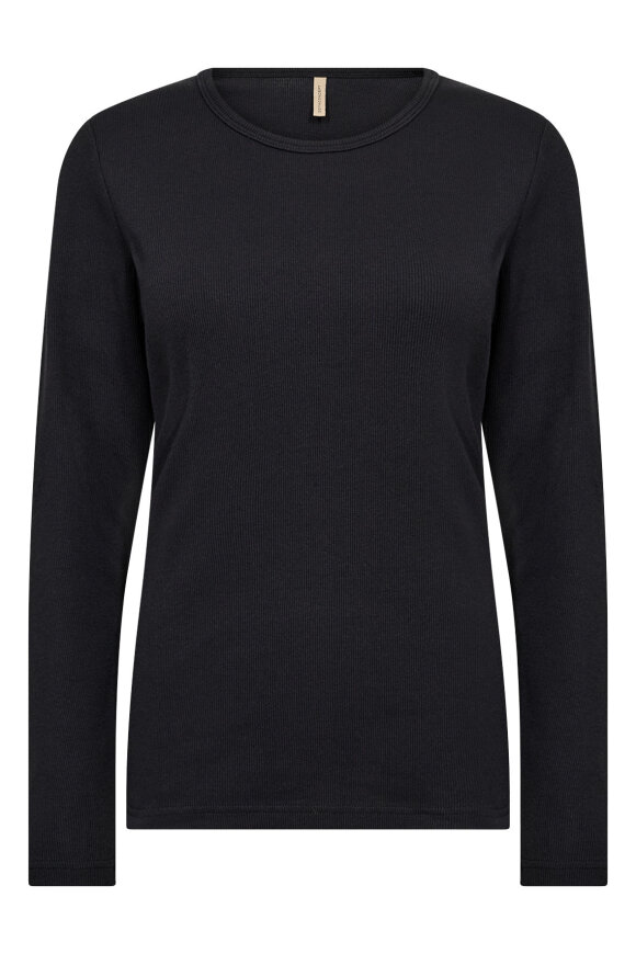 SoyaConcept - SC-Mignon 14 - Let Ribstrik Bluse - Sort