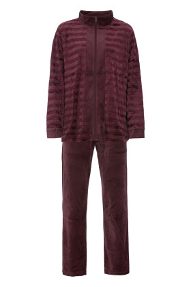 Damella - Velour Hjemmesæt - Mørkerød