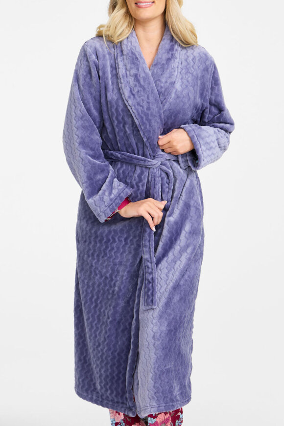 Damella - Velour Fleece Kåbe - Vamset Elegant - Lyslilla