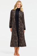 Damella - Elegant Print Kåbe - Lynlås - Sort