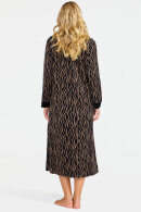 Damella - Elegant Print Kåbe - Lynlås - Sort