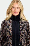 Damella - Elegant Print Kåbe - Lynlås - Sort