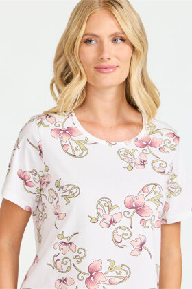 Damella - Natkjole Blomstret Serie - Grøn