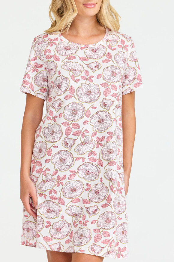 Damella - Natkjole Blomstret Serie - Rosa Damella - Natkjole Blomstret Serie - Rosa