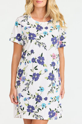 Damella - Natkjole Blomstret Serie - Blå Damella - Natkjole Blomstret Serie - Blå