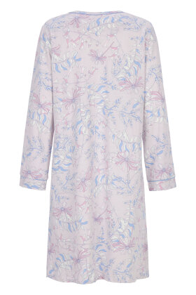 Damella - Kort Natkjole Blomstret - Lyslilla