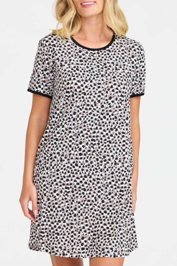 Damella - Bambus Natkjole - Sort & Nougat Damella - Bambus Natkjole - Sort & Nougat