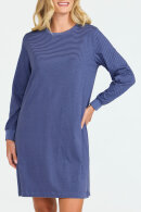 Damella - Bomuld Natkjole - Blå Stribe Damella - Bomuld Natkjole - Blå Stribe