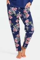 Damella - Pyjamas - Blomster & Bluse - Mørkeblå Damella - Pyjamas - Blomster & Bluse - Mørkeblå