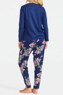 Damella - Pyjamas - Blomster & Bluse - Mørkeblå Damella - Pyjamas - Blomster & Bluse - Mørkeblå