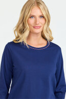 Damella - Pyjamas - Blomster & Bluse - Mørkeblå Damella - Pyjamas - Blomster & Bluse - Mørkeblå