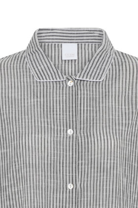 CCDK - Amanda Pyjamas Skjorte - Grå Stribe