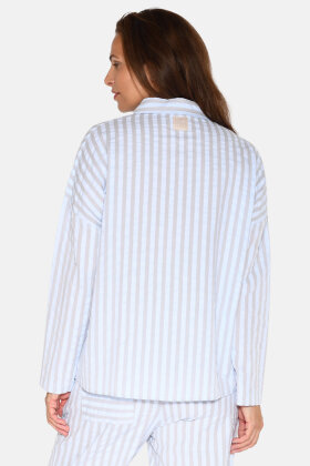 CCDK - Amanda Pyjamas Skjorte - Lyseblå Stribe