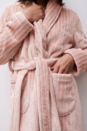 Femilet - Teddy Fleece Kåbe - Rosa & Stribet Femilet - Teddy Fleece Kåbe - Rosa & Stribet
