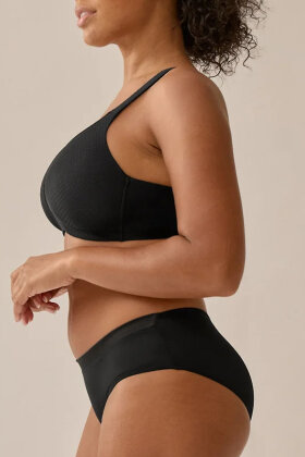 Naturana - Bøjlefri Vatteret Bh - Jacquard - Sort