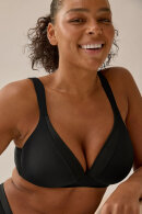 Naturana - Bøjlefri Vatteret Bh - Jacquard - Sort