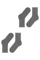 Falke - Happy 2-pak Socks - Ankelsokker - Grå Falke - Happy 2-pak Socks - Ankelsokker - Grå