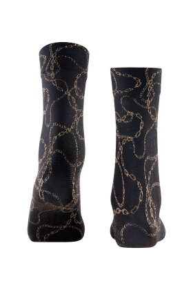 Falke - Jewel Case Socks - Sort & Guld