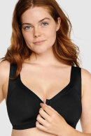 Naturana - Bh Fronlukket - Foret & Bøjlefri - Sort