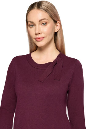 Betty Barclay - Strik Kjole - Viskose Finstrik - Mørkerød