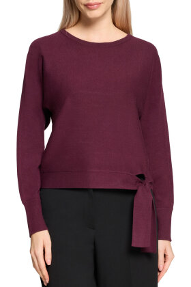 Betty Barclay - Finstrik Jumper - Sløjfe - Mørkerød Betty Barclay - Finstrik Jumper - Sløjfe - Mørkerød