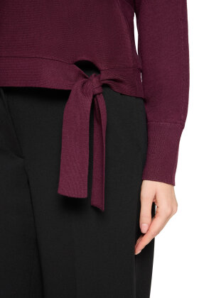 Betty Barclay - Finstrik Jumper - Sløjfe - Mørkerød