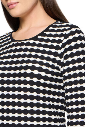 Betty Barclay - T-shirt - Bølget Tekstur - Sort