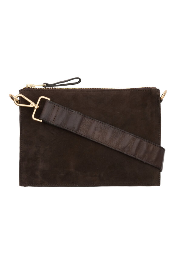 Orchid - Ruskind Clutch - Med Rem - Brun Orchid - Ruskind Clutch - Med Rem - Brun