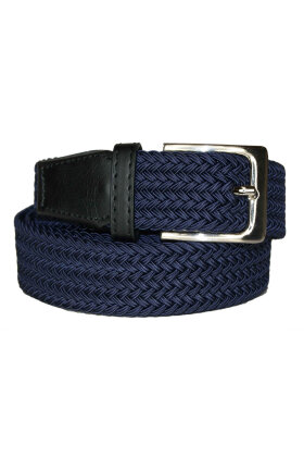 Bransholm - Elastisk Flet Bælte 35 mm - Mørkeblåt Bransholm - Elastisk Flet Bælte 35 mm - Mørkeblåt