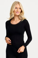 Damella - Uld & Silke Rib T-shirt - Sort Damella - Uld & Silke Rib T-shirt - Sort