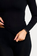 Damella - Uld & Silke Rib T-shirt - Sort Damella - Uld & Silke Rib T-shirt - Sort