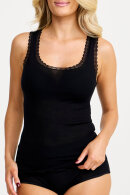 Damella - Uld & Silke Rib Top - Sort