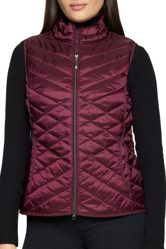 Betty Barclay - Quilt Vest - Mørkerød