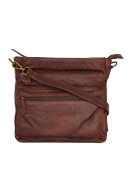 Orchid - Klassisk Crossbody -  Skind Skuldertaske - Dark Cognac
