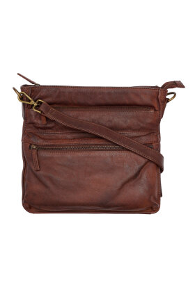 Orchid - Klassisk Crossbody -  Skind Skuldertaske - Dark Cognac