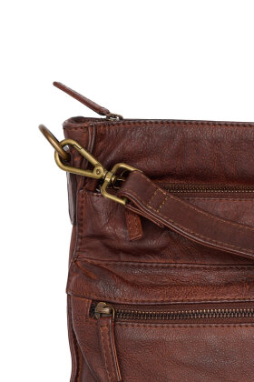 Orchid - Klassisk Crossbody -  Skind Skuldertaske - Dark Cognac