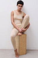 Femilet - Juliana Uld Top - Brede Stropper - Merino Uld - Sand