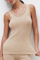 Femilet - Juliana Uld Top - Brede Stropper - Merino Uld - Sand