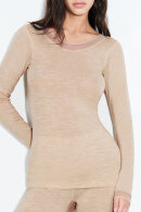 Femilet - Juliana Langærmet T-shirt  - Merino Uld - Sand