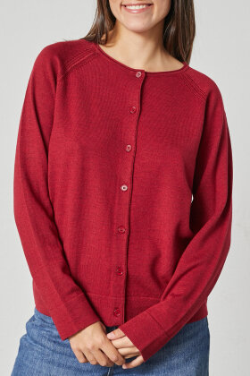 Lind - LiKarina Finstrik Cardigan - Rød